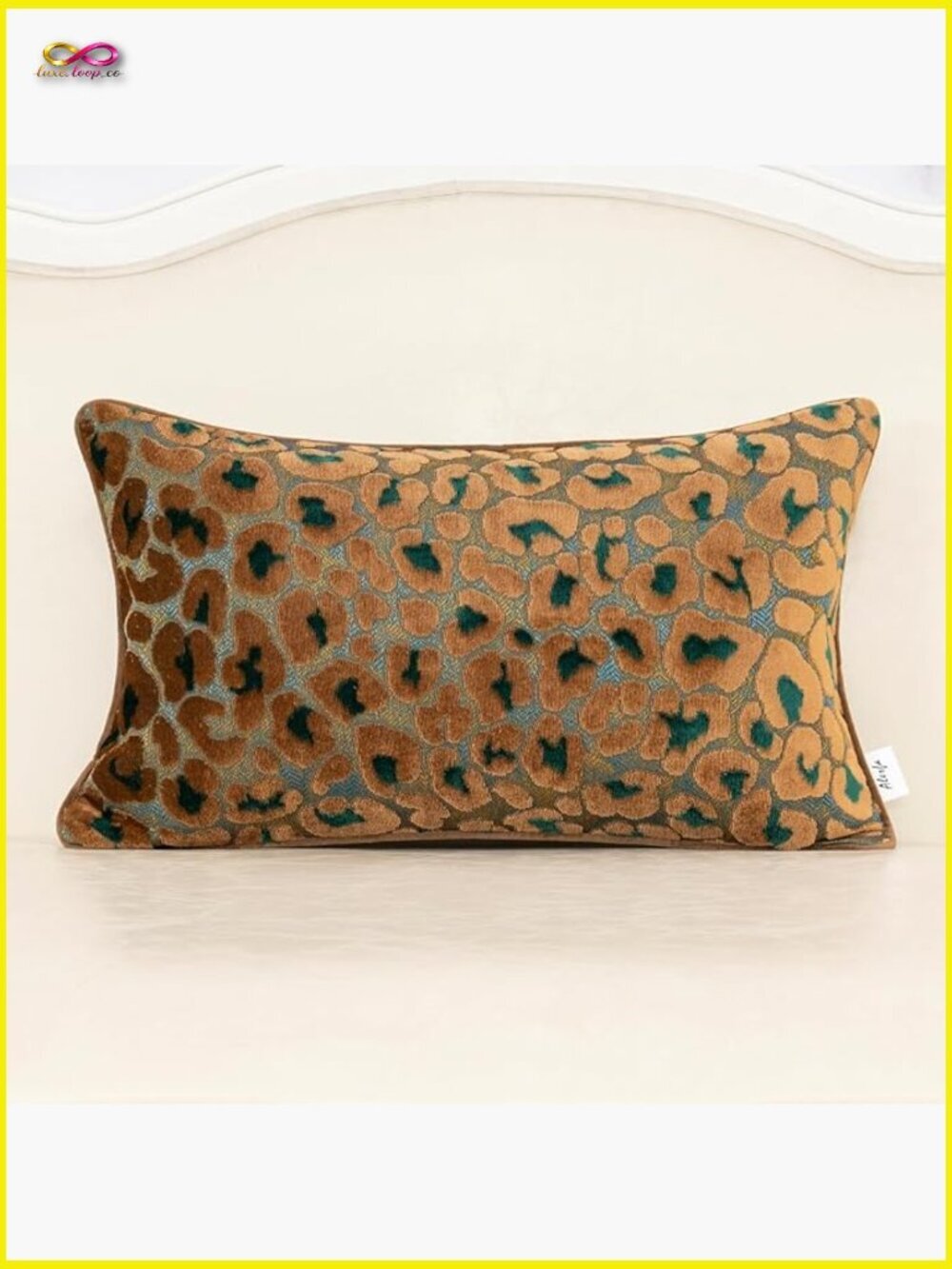 Cut Velvet Floral Throw Pillow Cover Rectangular Luxury Decorative Couch